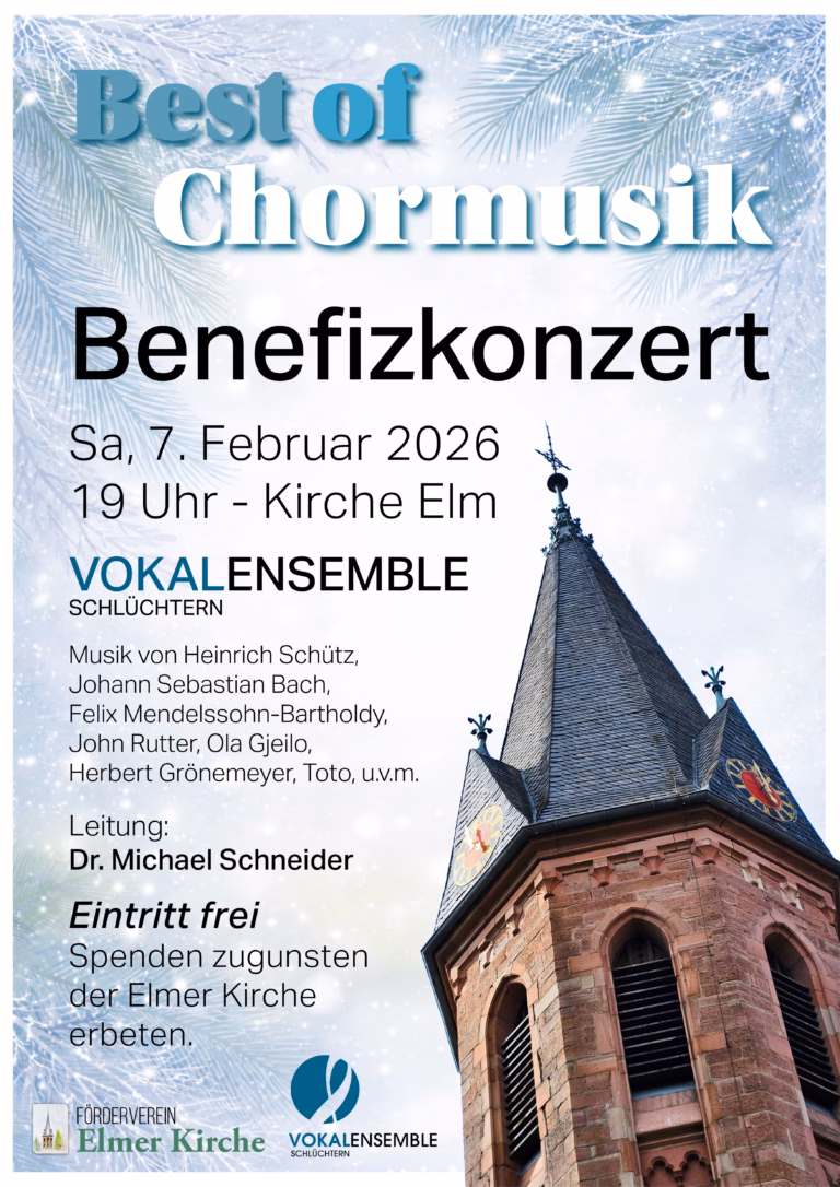 Best of CHORMUSIK – Wiederholung als Benefizkonzert in Elm